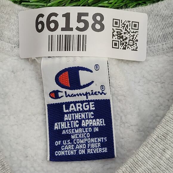 Vintage Champion Blank Sweatshirt Womens Large 22x26 Gray - Picture 7 of 11